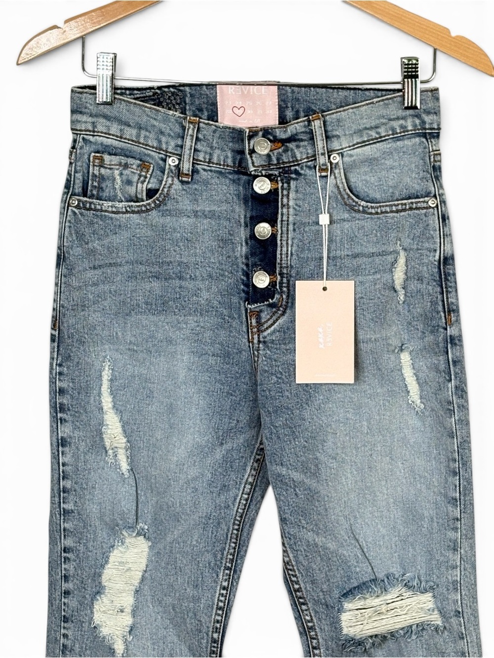 NWT Revice Dream Fit Sweet Monday Wash Distressed Jeans 29 (*Read) - Picture 6 of 16